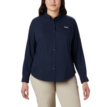 Columbia Ženske Košulje - PFG Tamiami II Long Sleeve Plus Size Tamnoplave | XKAE-93852